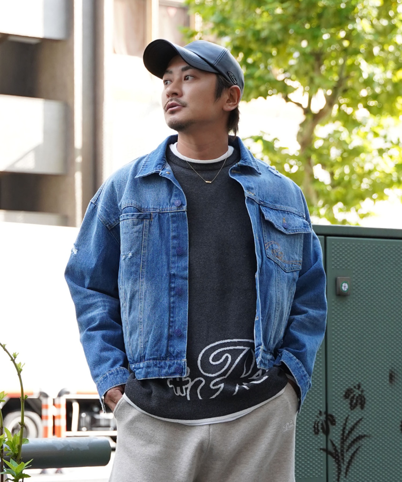 【#Re:room】VINTAGE DROP SHOULDER DENIM JACKET［REJ113］