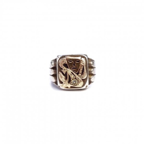 Vintage initial ring [STERLING & GOLD] [1950s ~] Vintage initial Ring