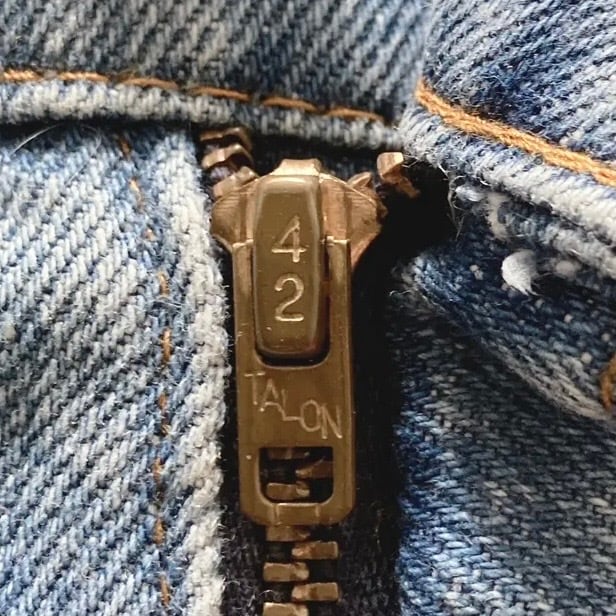 80s】US.Levis リーバイス 42TALONジッパー 42タロンジップー ボタン裏