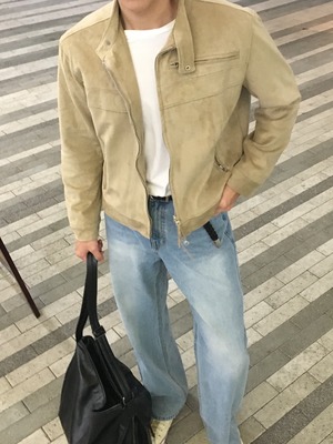 Vintage Washed Wide Denim (Light Blue)