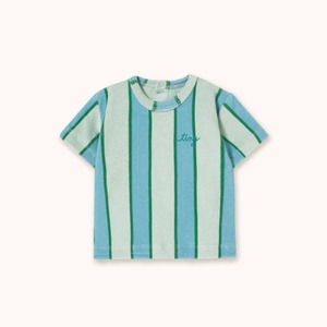 TINYCOTTONS/Retro Stripes Blue Towel Baby Tee