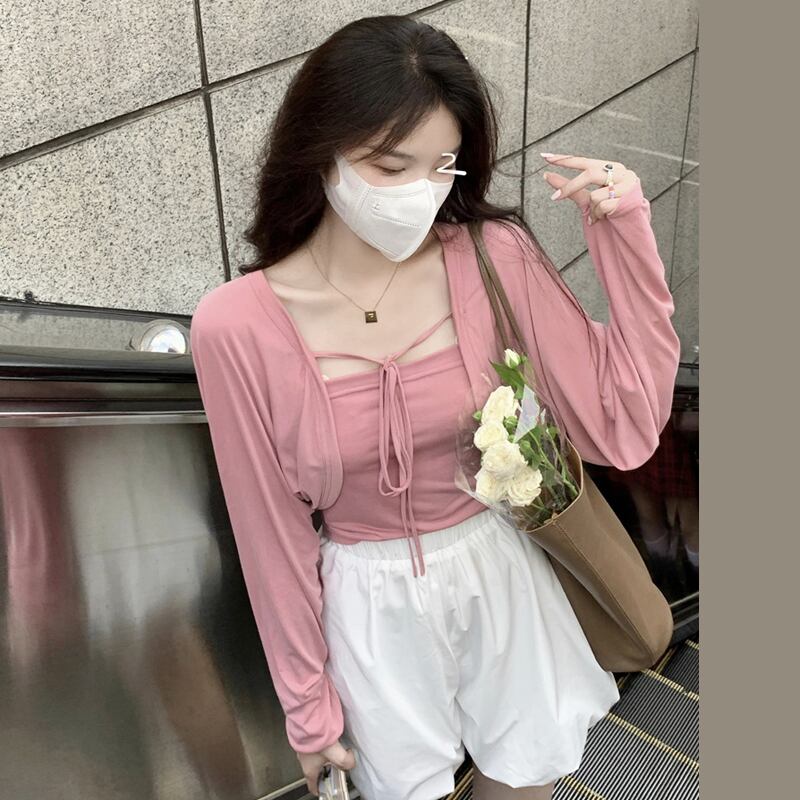 ショート薄手レディースサマーカーディガンジャケット 夏物 スーパーモール56628979501