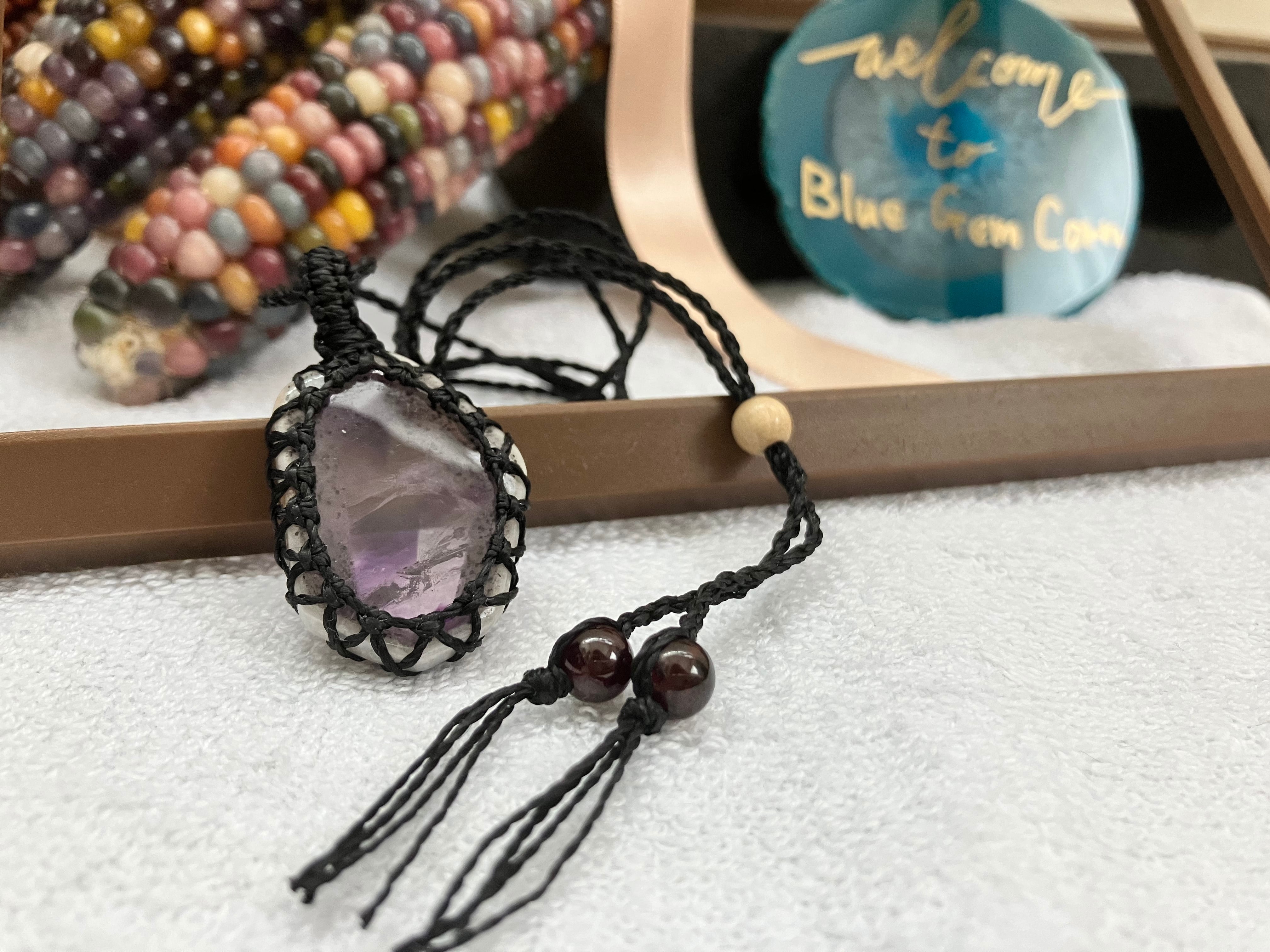 高品質 トラピッチェアメジスト × ネックレス【六角形】 | bluegemcorn