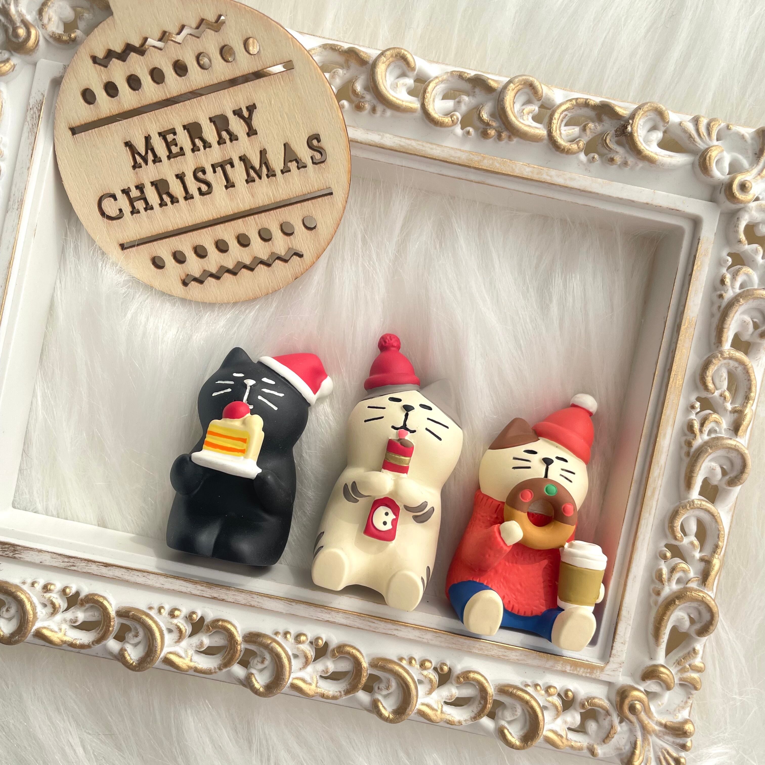 concombre｜コンコンブル｜ケーキ黒猫 猫雑貨 ねこ ネコ クリスマス ディスプレイ 収集癖 コレクション