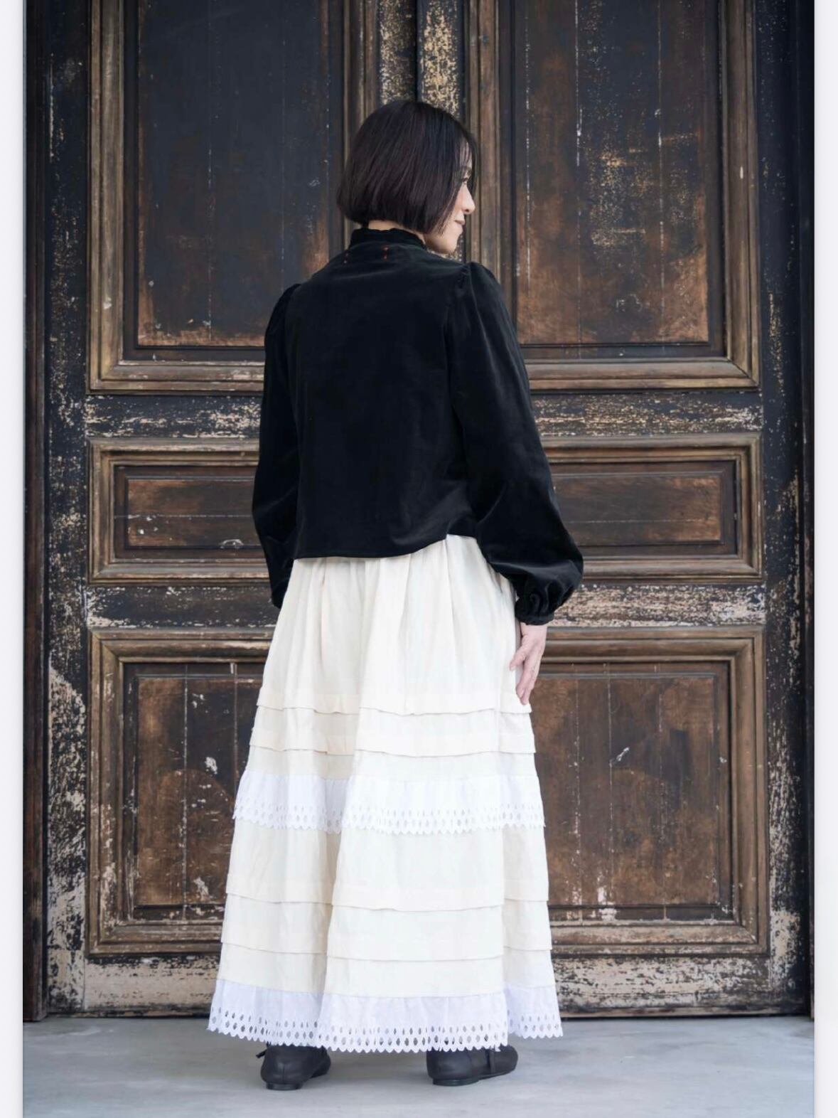 HALLELUJAH Jupe édouardienne エドワーディアン スカート off white