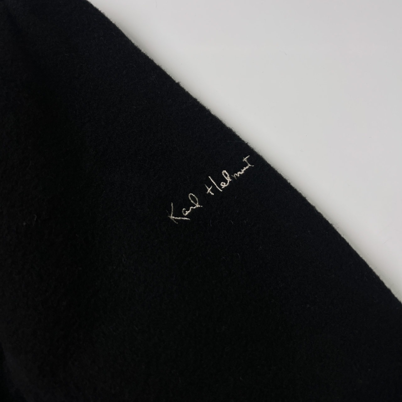 Karl Helmut カールヘルム 金ボタン ペンギンボタン メルトンウール ダブルコート サイズL/ブラック