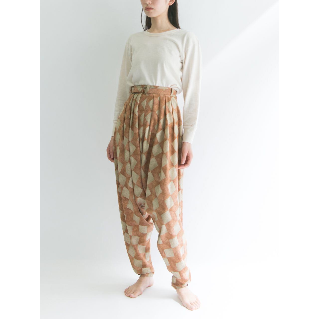 【Unknown brand】Belted sarouel pants（ベルテッドサルエルパンツ）4d