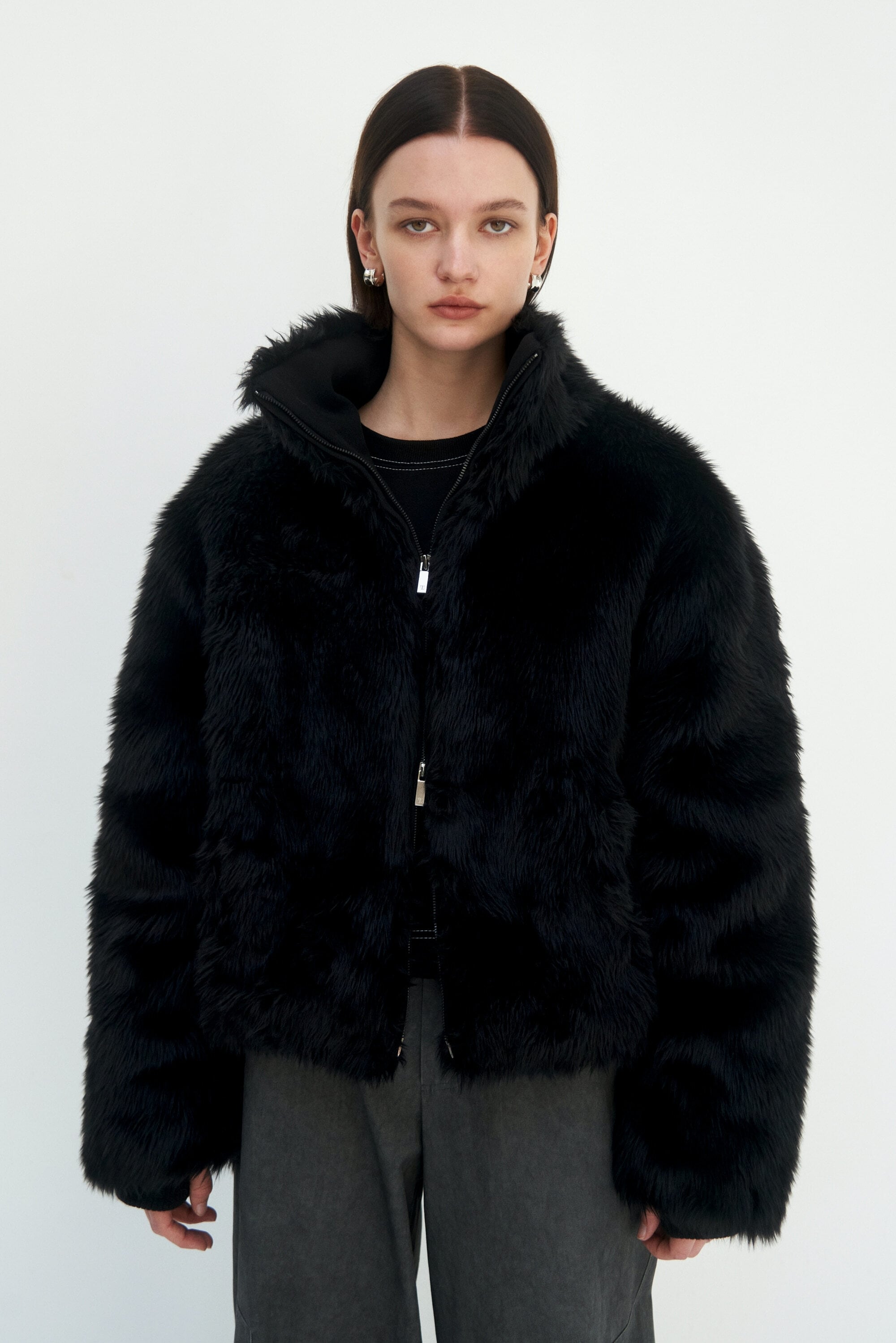 hugyourskin Patch varsity jacket ハグユアスキン hug your skin] Patch varsity jacket (Black) 正規品 韓国