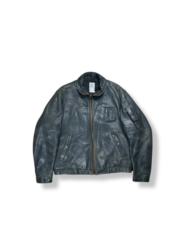 Original 70s French Airforce Pilot Leather Jacket