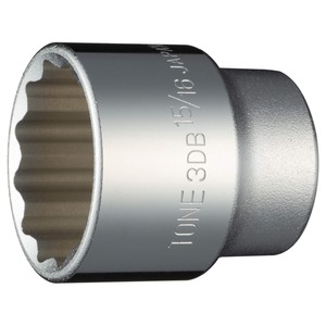 【努力特価】トネ(TONE) ソケット(12角) 3DB-30 差込角9.5mm(3/8) 二面幅15/16inch インチ
