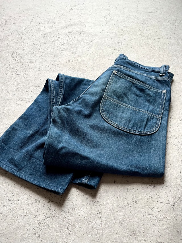 MADE IN JAPAN “At Last & Co” INDIGO DENIM PAINTER 40s-STYLE 