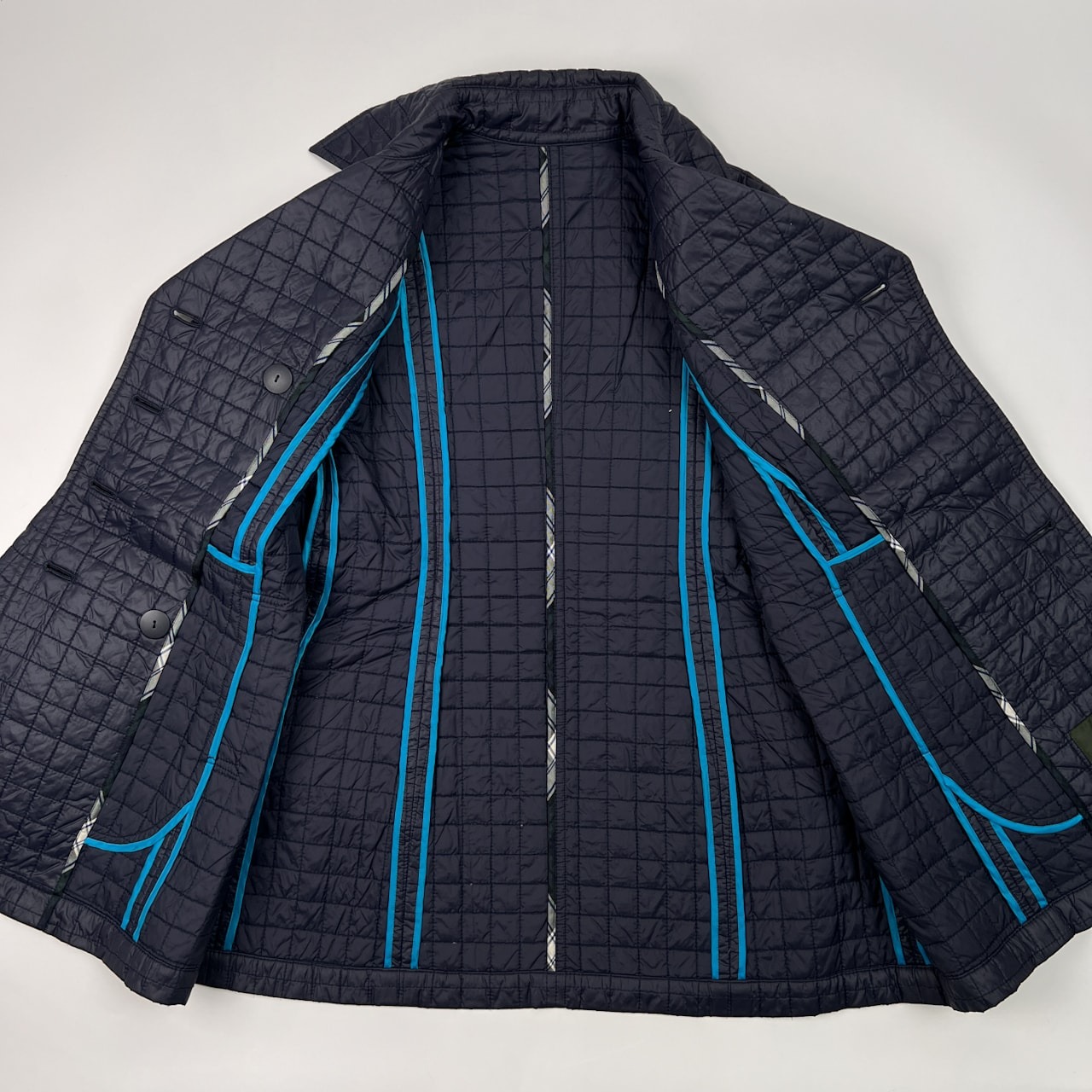 THE SCOTCH HOUSE スコッチハウス ダブル キルティング コート ナイロン ジャケット サイズ 40 /レディース/ネイビー系/三陽商会