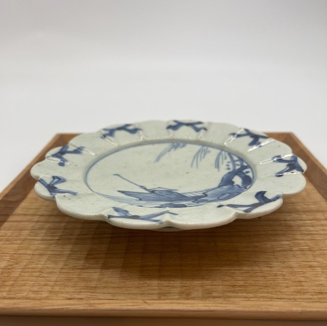 『吉田崇昭』菊形絵替わり5寸皿　2110200415585