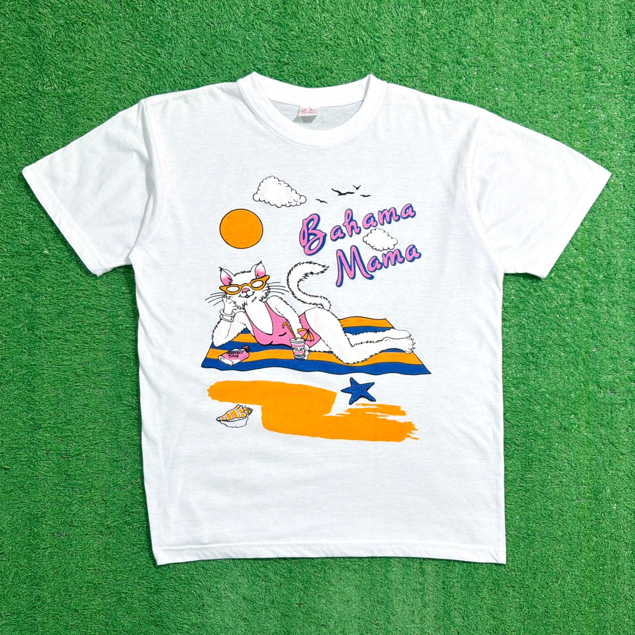 Men's】 90s ネイティブ柄 ロング丈 Tシャツ / 90年代 古着 ティー