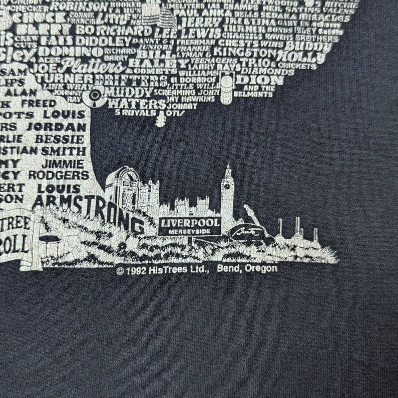 90s FAMILY TREE OF ROCK & ROLL Print T-Shirt (XL) | Wonder Wear