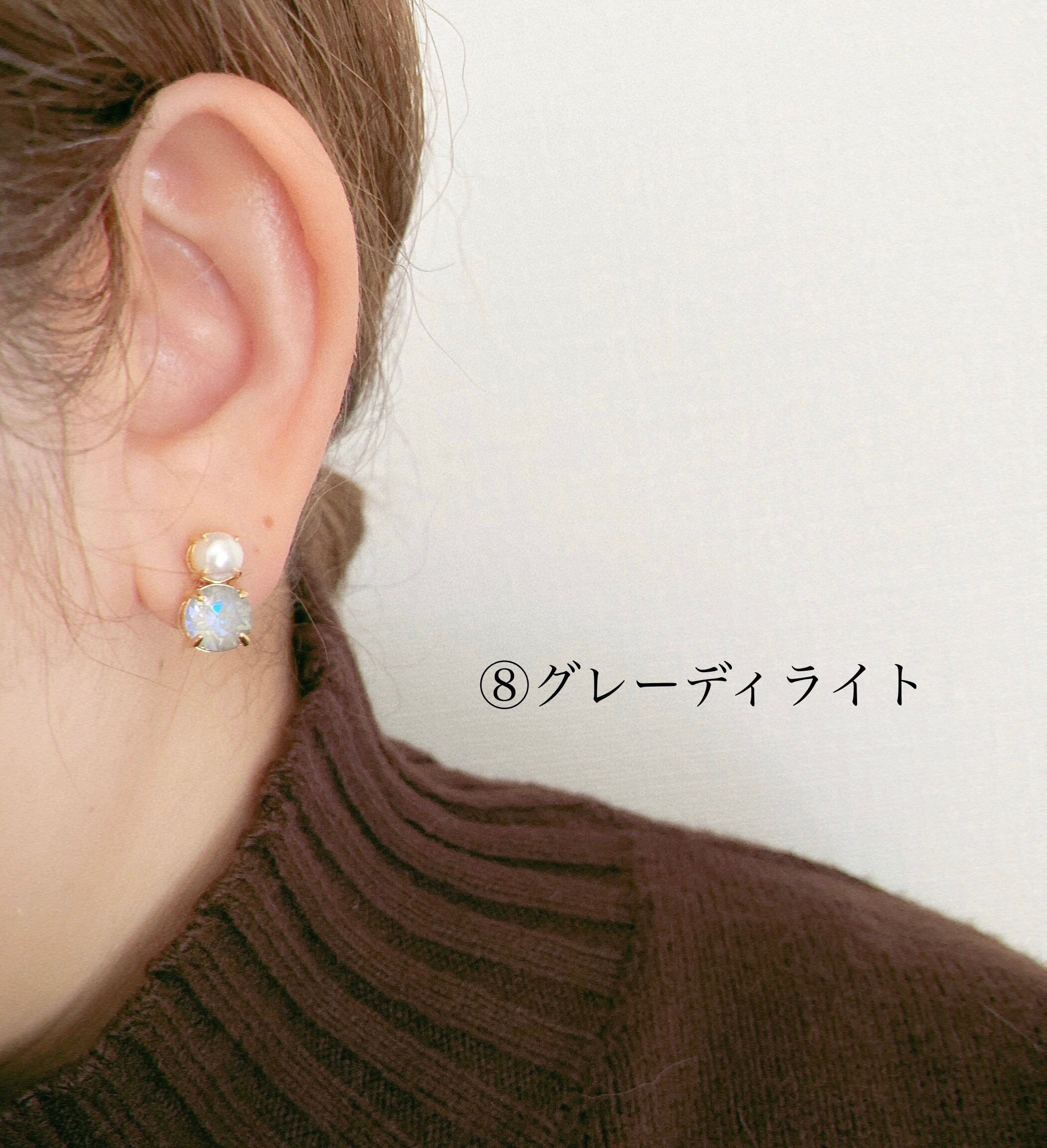 SnowMan Crystal イヤリング／イヤリング 雪だるま サージカル