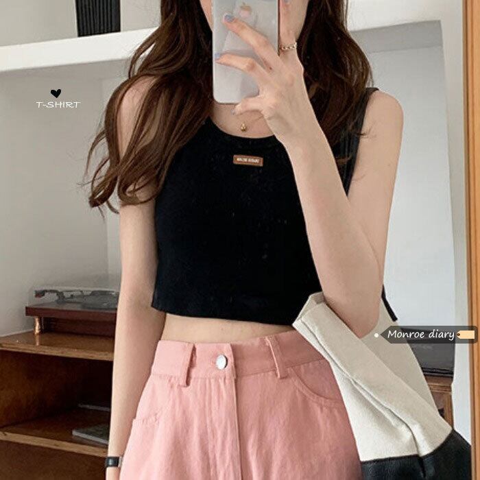 スタイルサマーショートトップス レッド 夏物 モンロー70386081314