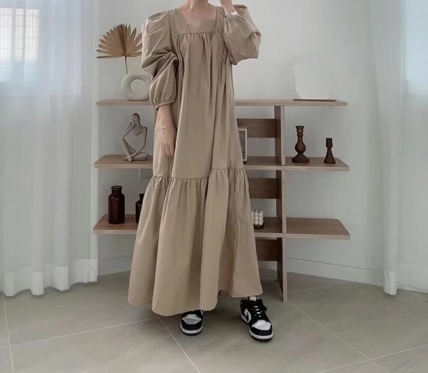 コットンロングワンピース　AJ22262-6836