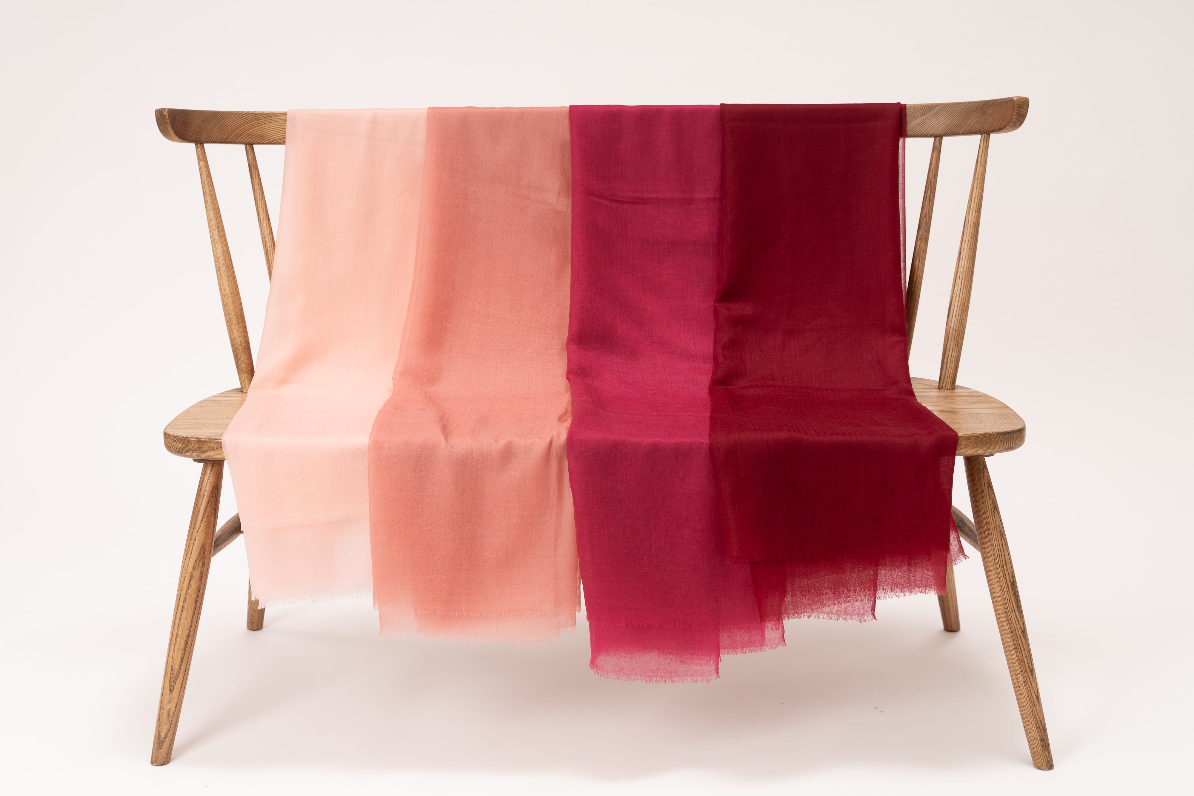 n100 カシミヤリネン 春夏ストール 淡い桜色 PK n100 カシミヤリネン