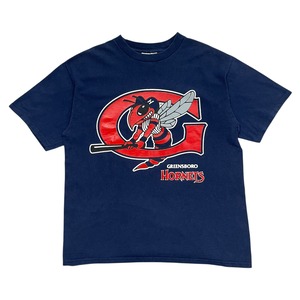 MILB GREENSBORO HORNETS LOGO T-SHIRT SIZE XL (USED)