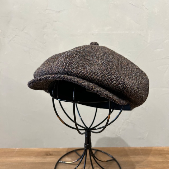 HIGHER HARRIS TWEED OATMEAL CASQUETTE