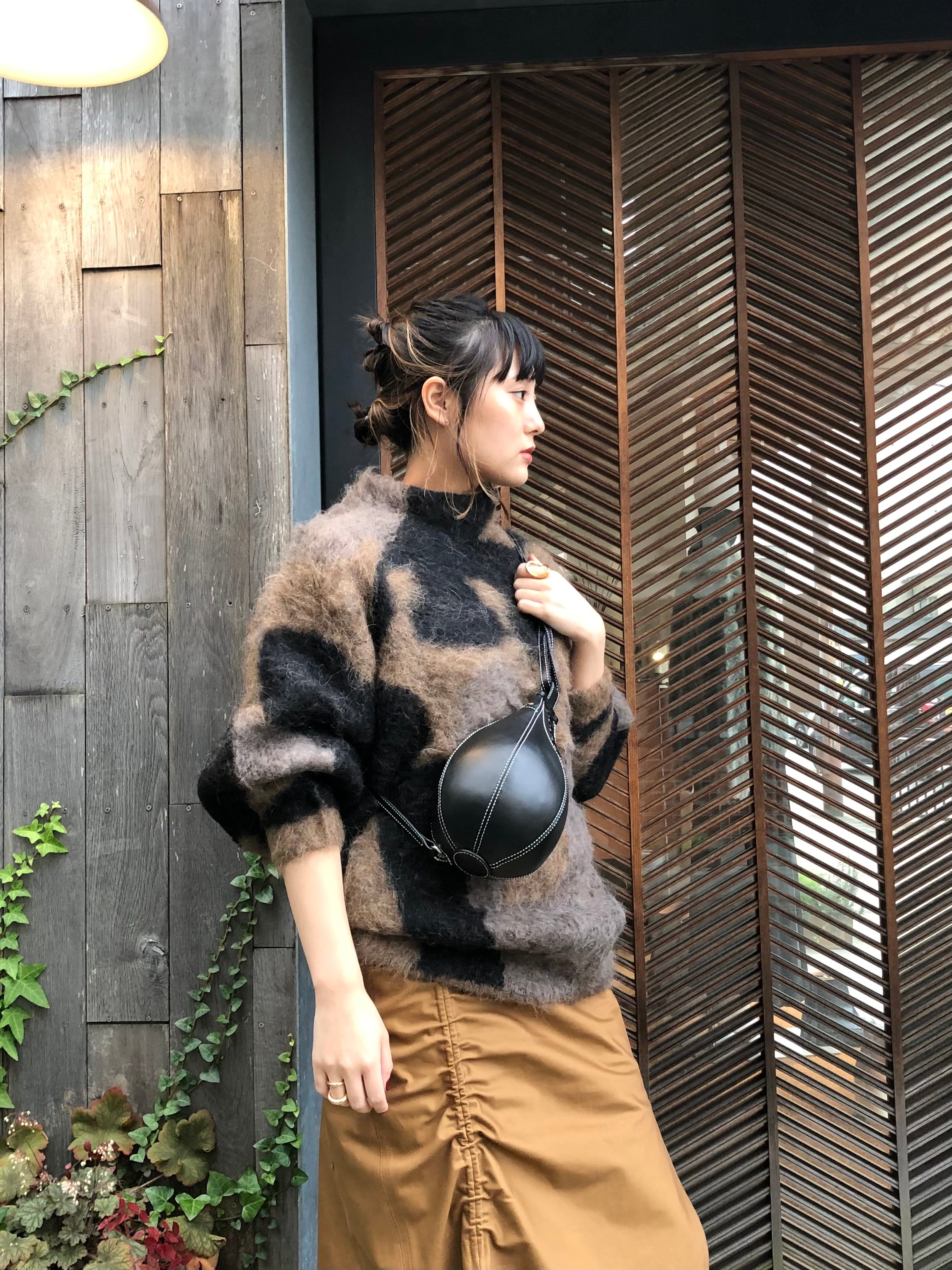 LEINWANDE Nature Camo Top モヘアニットニット/セーター