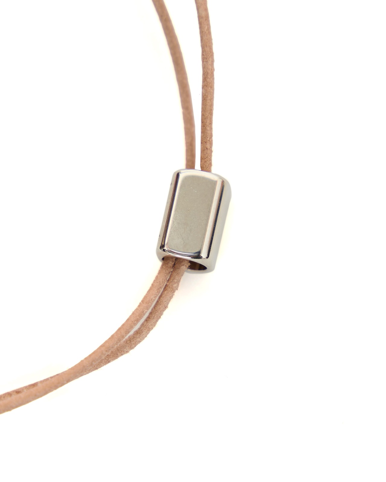 m's braque "LEATHER CORD CERAMIC&WOODS NECKLACE〔BEIGE〕"