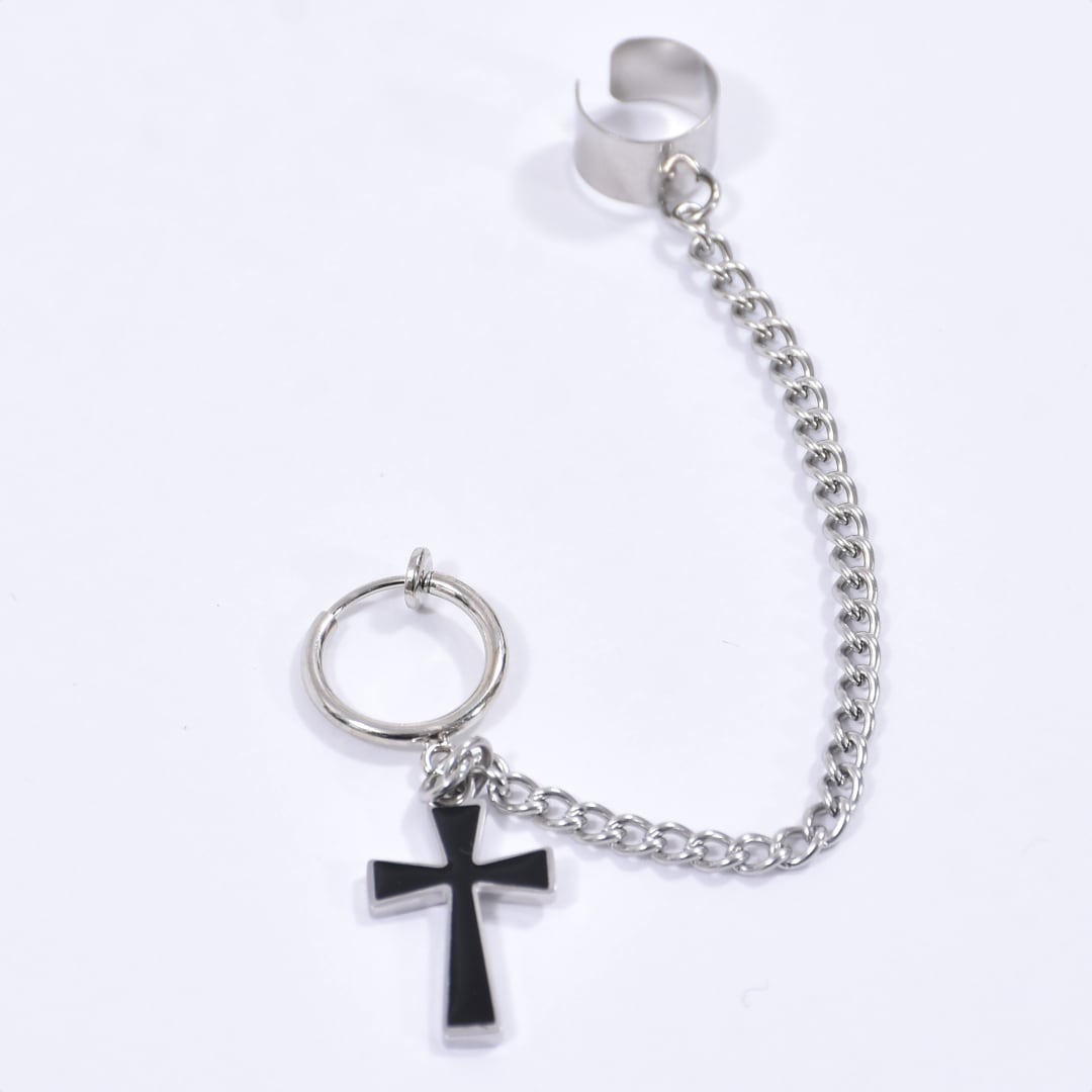 ブラッククロス イヤーカフイヤリング | VOLCAN&APHRODITE