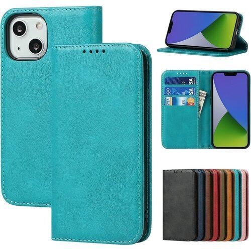 Eastwave アイフォン For iPhone 15 Plus ケース For iPhone 15plus 手帳型 カバーケース 携帯カバー 内蔵マグネット 合成皮革 For iPhone15plus 財布型カバーカード収納 横置きスタンド機能 人気 おしゃれ 二つ折り 耐衝撃 ライトブルー 2293