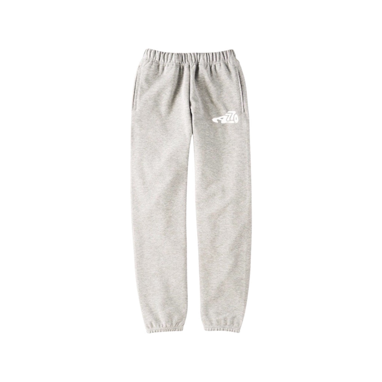 KICKS Logo Sweat Pants / oatmeal×white