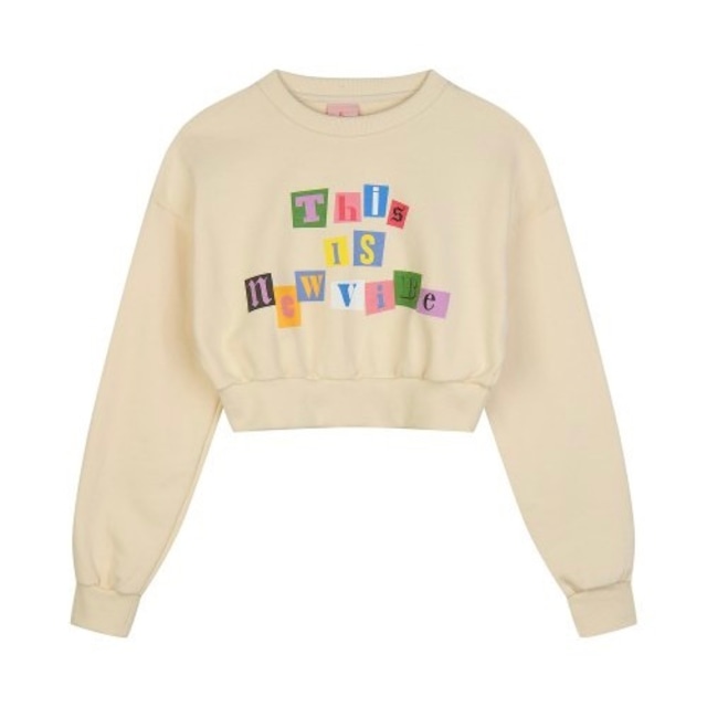 [HIGH SCHOOL DISCO] Color paper sweatshirt_Ivory 正規品 韓国ブランド 韓国ファッション トレーナー