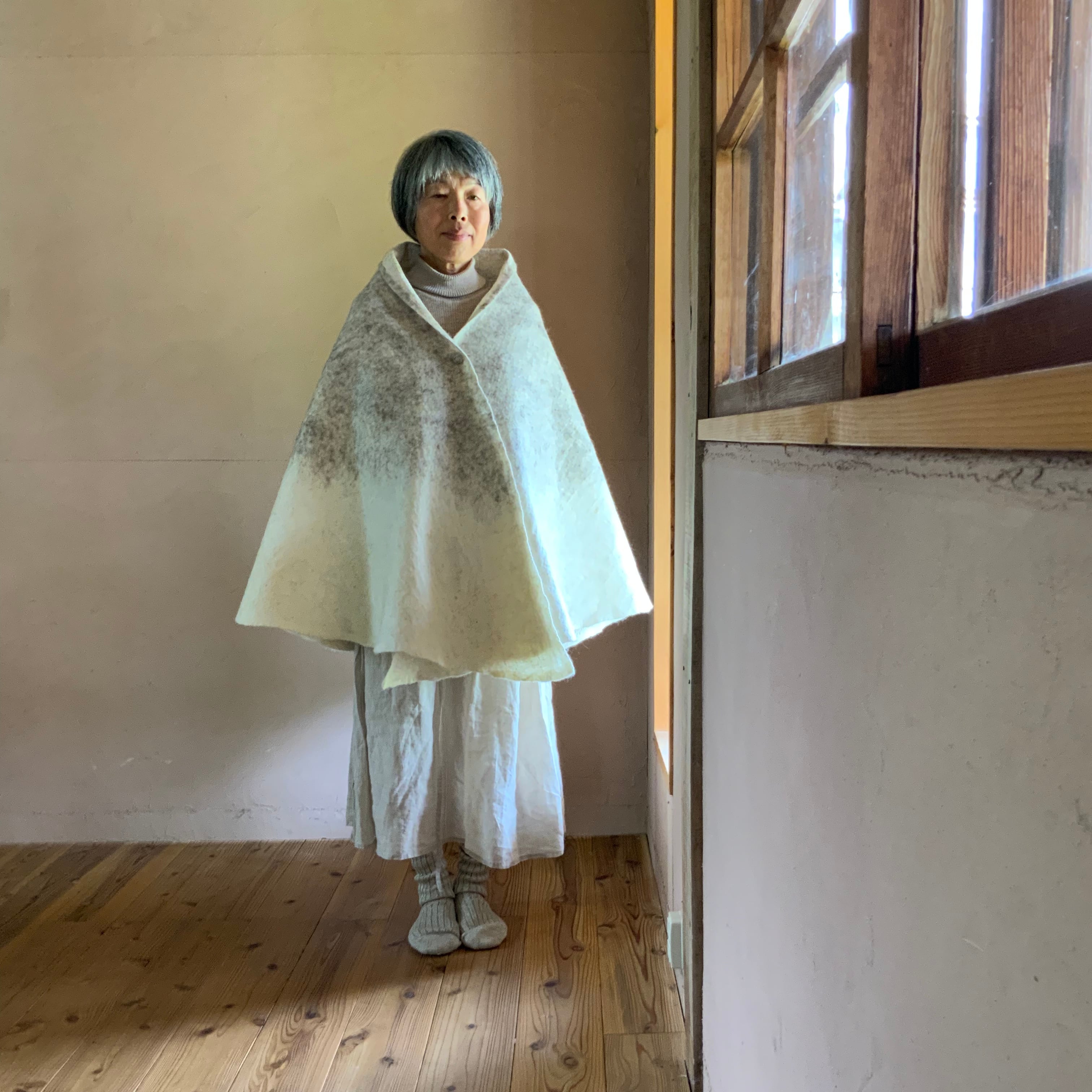 うさと×粗清草堂コラボ　羽根ストール マフラー・ショール Muffler & Shawl | 粗清草堂