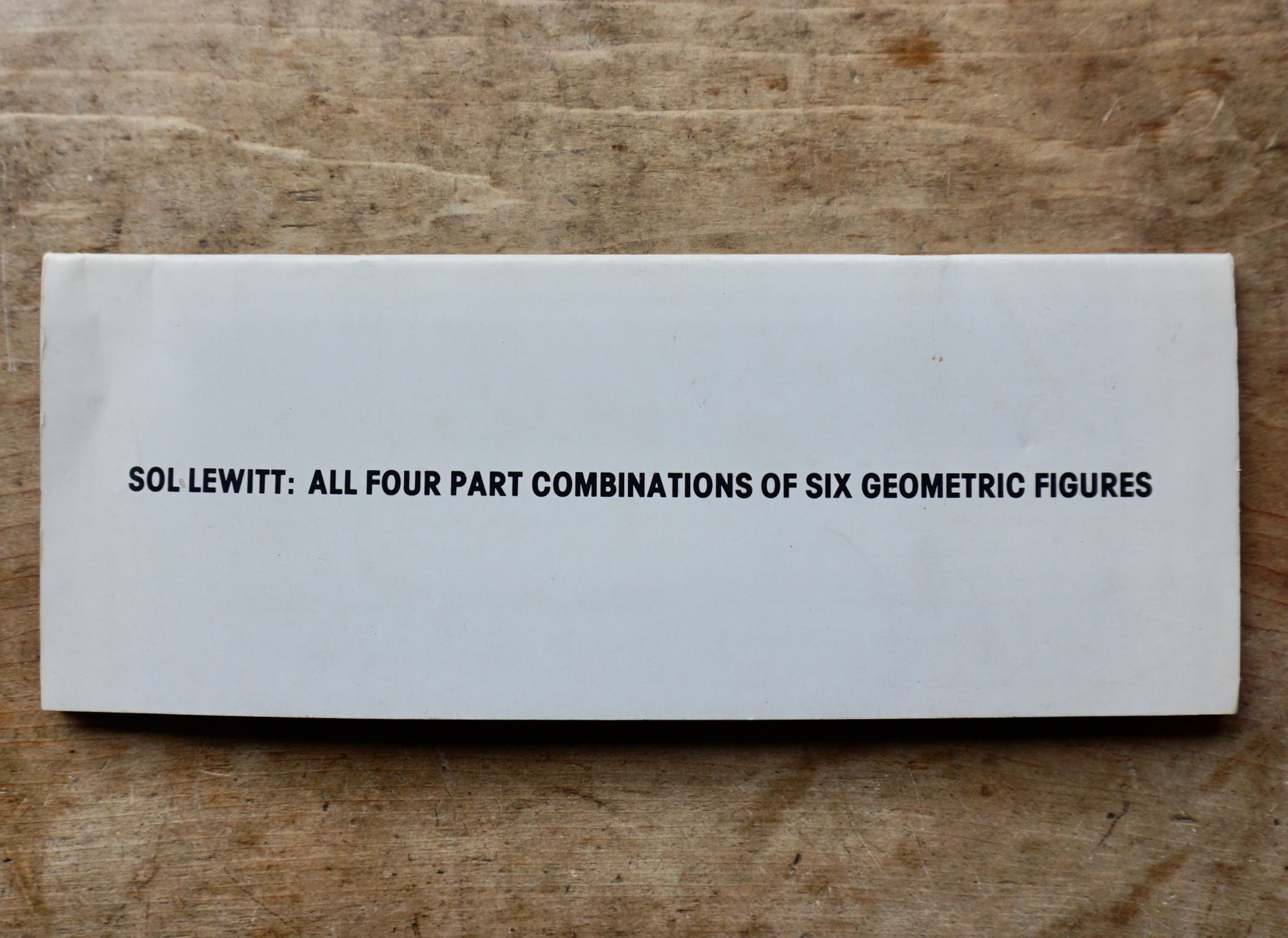 【絶版中古書】ソル・ルイット 　SOL LEWITT  　ALL FOUR COMBINATIONS OF SIX GEOMETRIC FIGURES　ギャラリーワタリ　1980 [310195448]