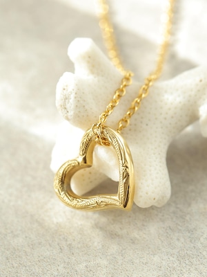 316L hawaiian open heart necklace  #n09