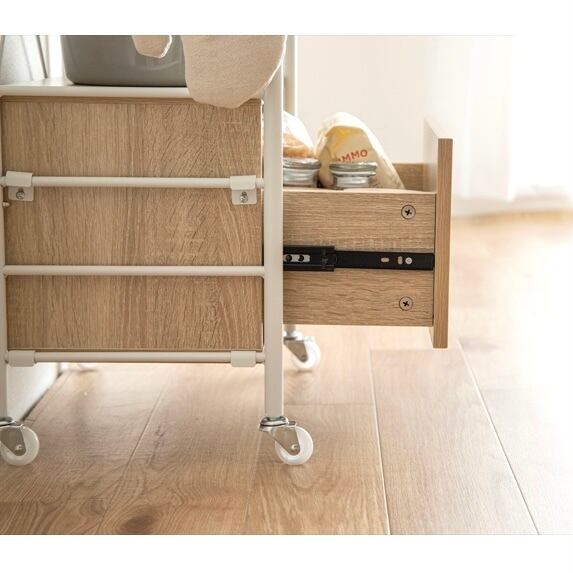 大理石柄/引き出し付き収納ラック】収納シェルフ 棚 お洒落