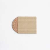 i ro se plywood leather coaster