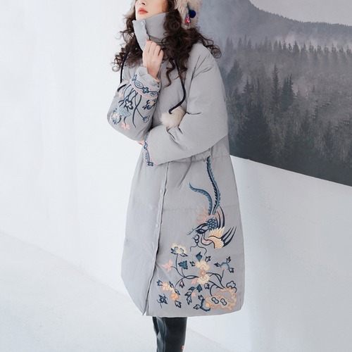 ネオエスニック チャイナ風ダウンコート C177