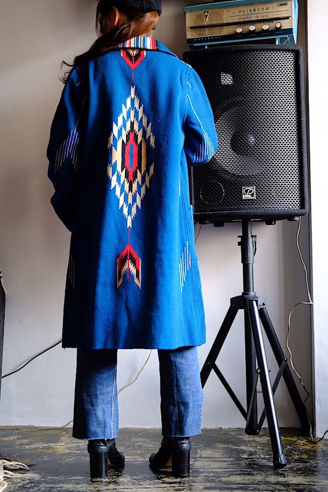 50s vintage Chimayo coat blue