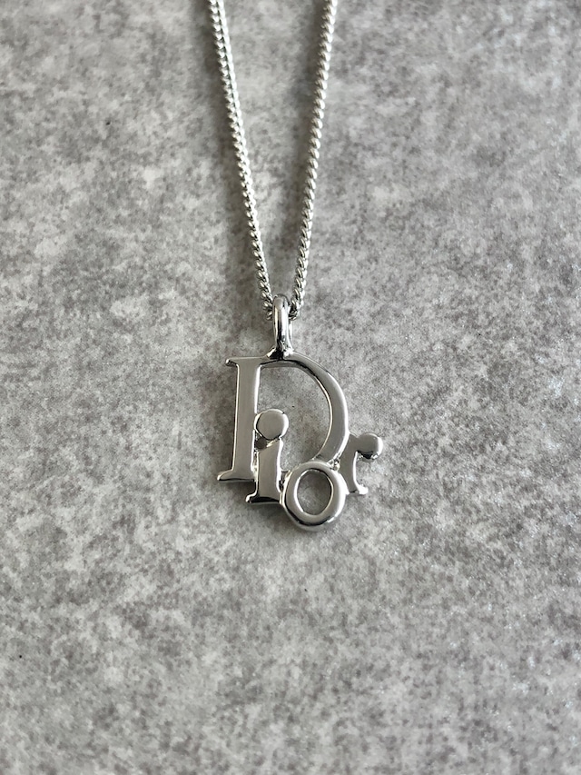 Christian Dior クリスチャン ディオール ネックレス シルバー Diorロゴ vintage ヴィンテージ オールド 3irz2e