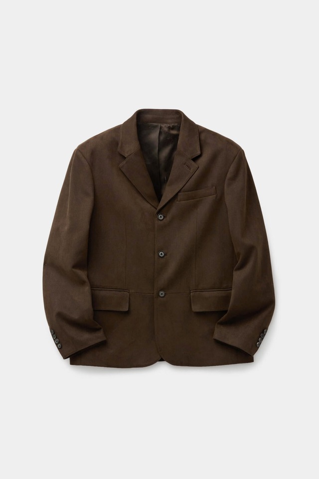 [COOR] Fake Suede Three Button Blazer (Dark Brown) 正規品 韓国ブランド 韓国通販 韓国代行 韓国ファッション クール クーア クアー COOR 日本 店舗