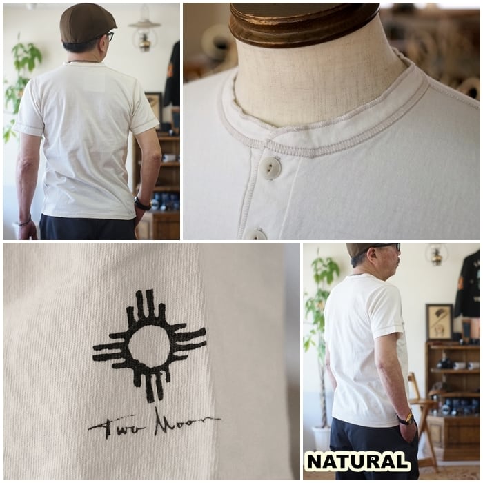 TWOMOON トゥームーン 24223 ヘンリーネック半袖カットソー Tシャツ 2