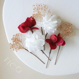 髪飾り〈 73 〉︴ドライフラワー髪飾り　ドライフラワーアクセサリー　ヘアアクセサリー　ヘッドパーツ　ヘッドドレス