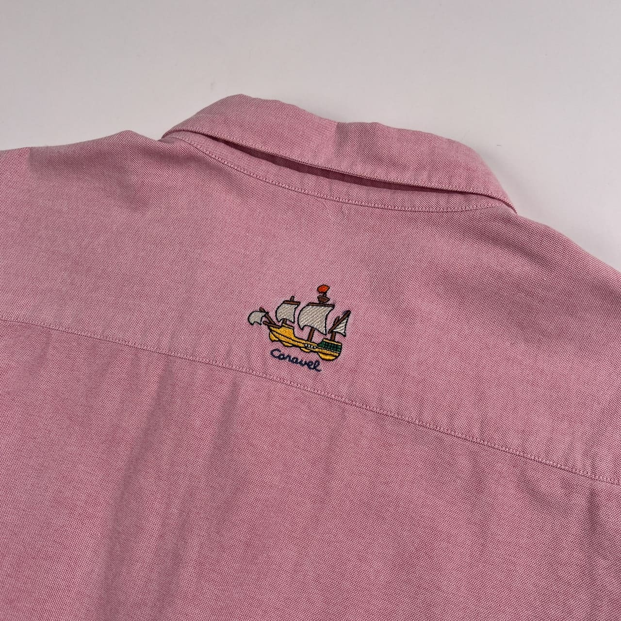 SINA COVA シナコバ ヨット刺繍 オックスフォード BD 長袖シャツ サイズ 3L /ピンク系/メンズ/日本製/マリン/大きいサイズ