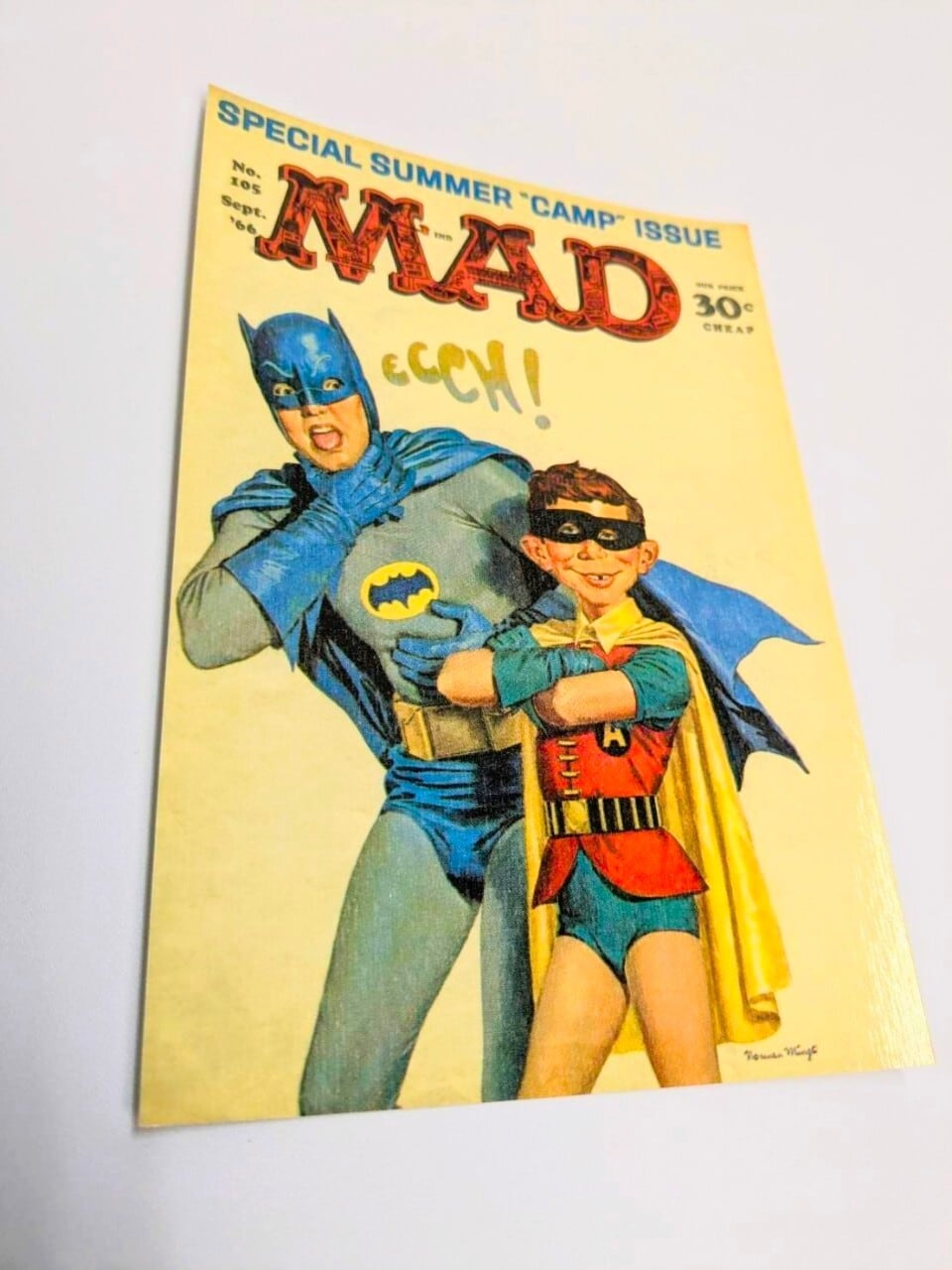 【MAD Magazine BATMAN   PC-10 （ マッド・マガジン バットマン 1966年9月号 バットマン 表紙柄） 】 POST CARD ポストカード〚アメリカン雑貨 アメトイ〛