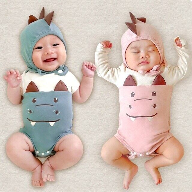 【BABY】ドラゴンカラーバリロンパース