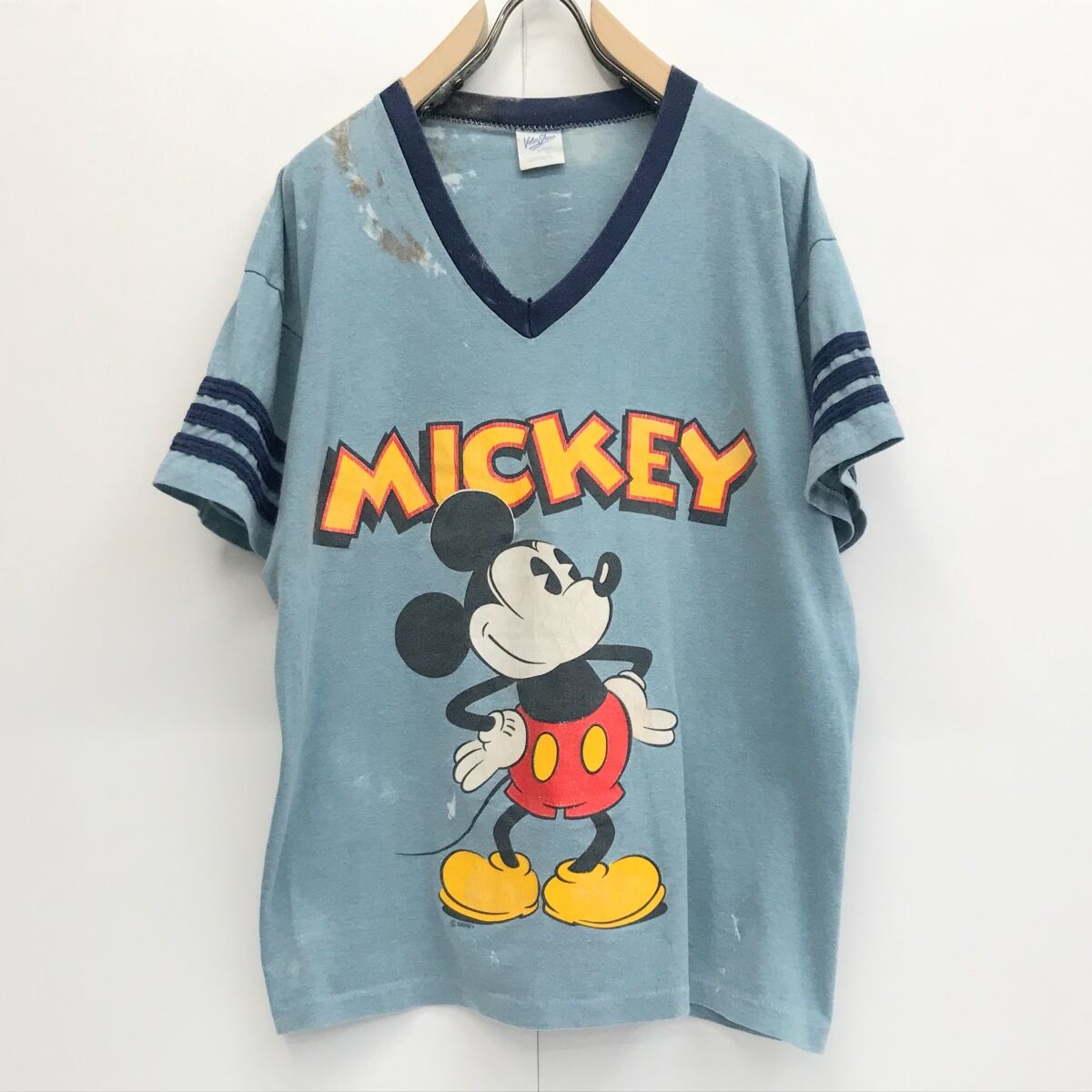 ベルバシーン 90年代 USA製 DISNEY MICKEY ミッキー フットボールＴ ...