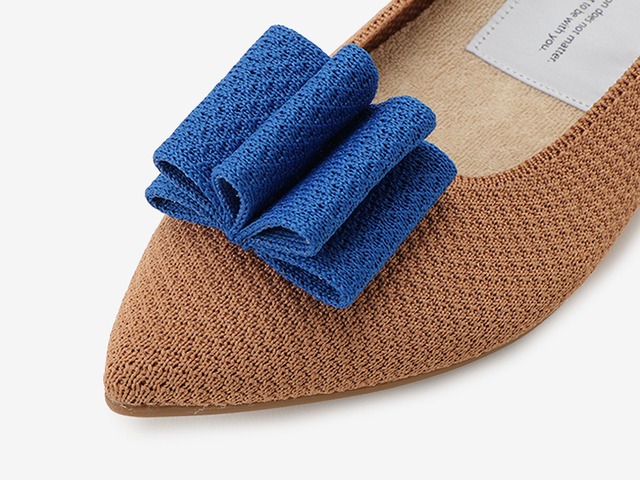 pointed-CURLS / BLUE & BEIGE