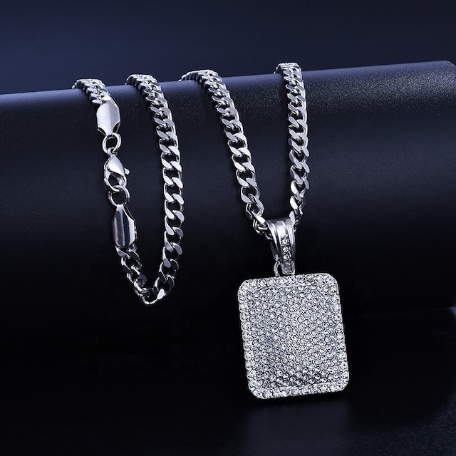 Iced Out Square Necklace