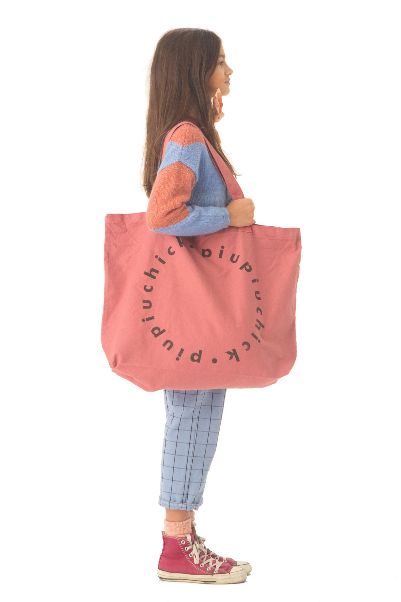 残り1点/piupiuchick AW22 / XL logo bag 【Pomegranate】