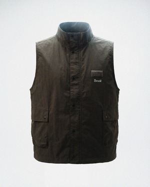Brown)Brook Big Pocket Nylon Vest